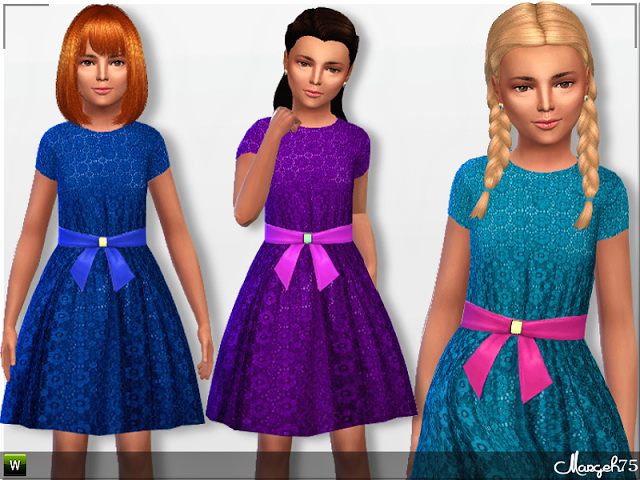 Sims 4 Child Lace Dress by Margie at Sims Addictions