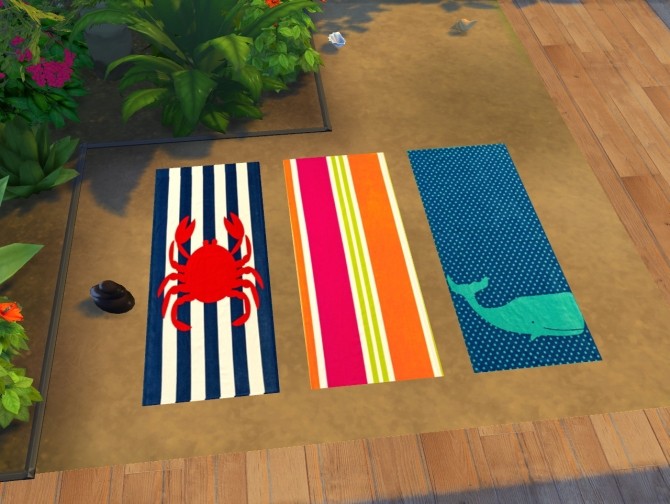 Sims 4 Beach Yoga towel at Akai Sims