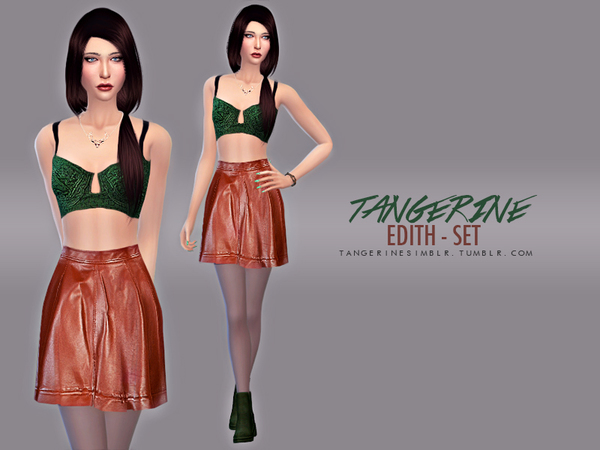 Sims 4 Edith Set by tangerinesimblr at TSR