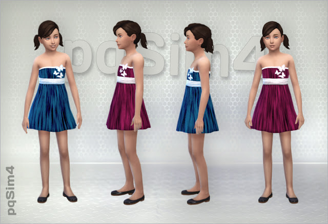 Sims 4 Dress with butterflies at pqSims4