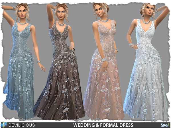 Sims 4 W&F Dress by Devilicious at TSR