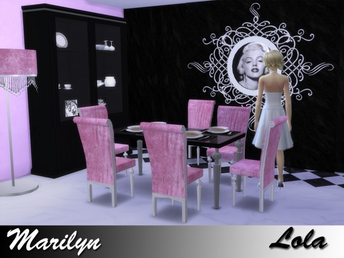Sims 4 Marilyn Dining by Lola at Sims and Just Stuff