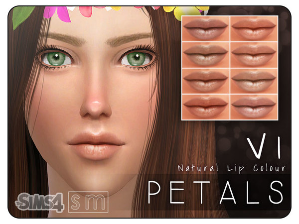 Sims 4 Petals V1 Natural Lip Colour M&F by Screaming Mustard at TSR