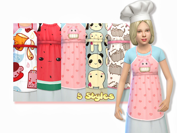 Sims 4 Baking Time apron by lillka at TSR