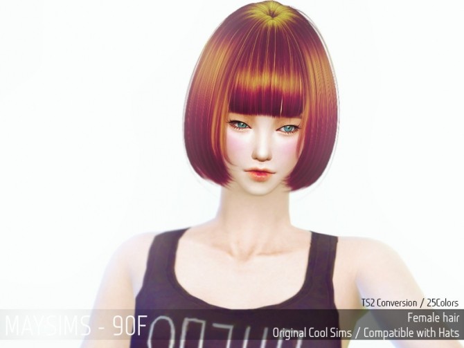 Sims 4 Hair 90F (CoolSims) at May Sims