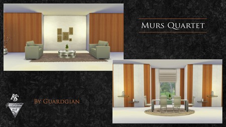 Sims 4 QUARTET walls by Guardgian at Khany Sims