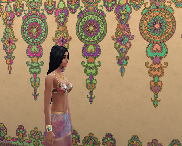 Sims 4 Indian style walls at Mara45123
