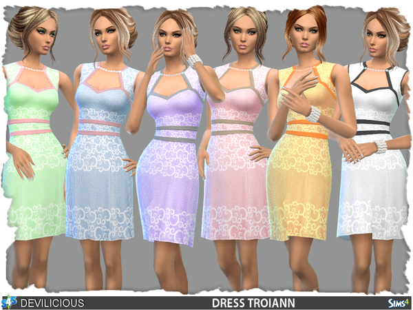 Sims 4 Troiann Dress by Devilicious at TSR