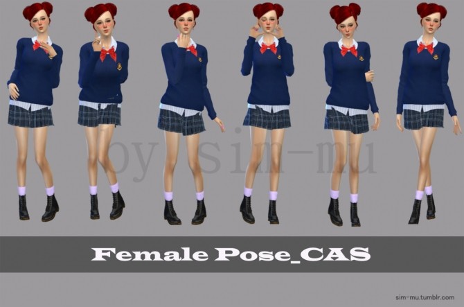 Sims 4 Standing Female Pose CAS 2 at Sim Mu