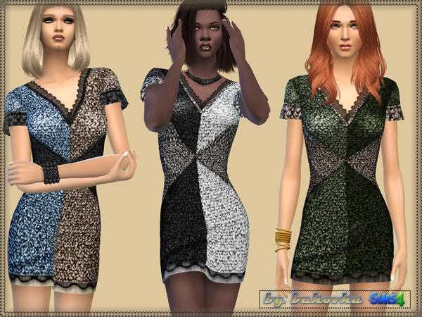 Sims 4 Dress Sequins by bukovka at TSR