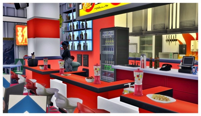 Sims 4 The Launch Pad Bar & Grill: A Turbo Career Build at SimDoughnut