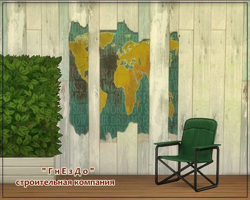 Sims 4 World map mural at Sims by Mulena
