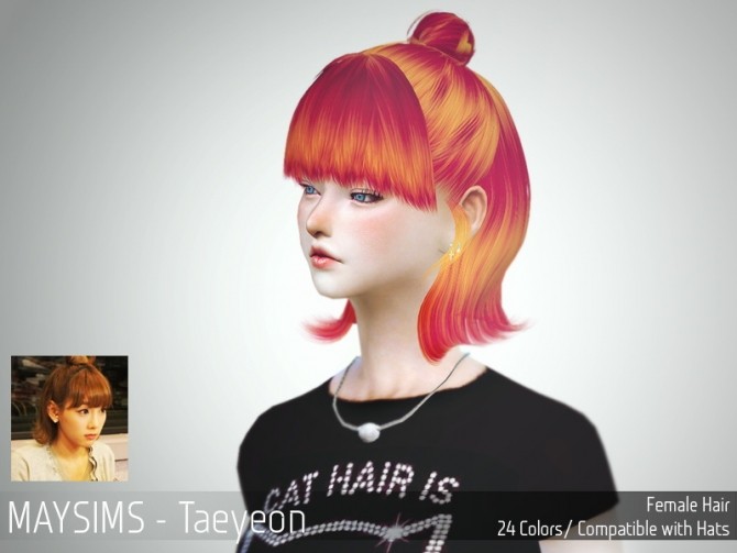 Sims 4 Taeyeon hair at May Sims