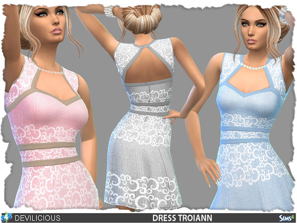 Sims 4 Troiann Dress by Devilicious at TSR