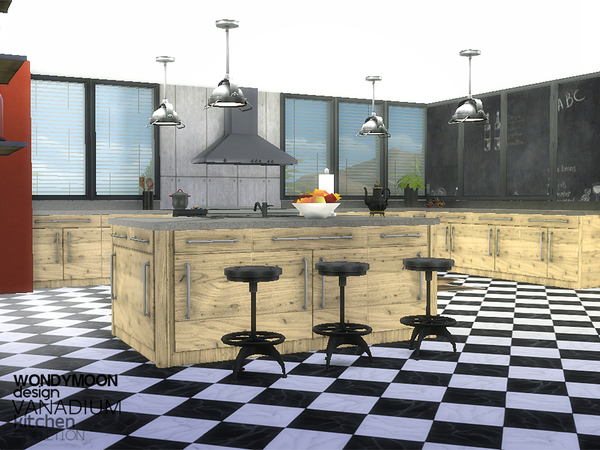 Sims 4 Vanadium Kitchen by wondymoon at TSR