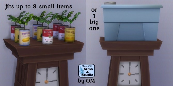 Sims 4 EA Mission clock with slots and fixed footprint by OM at Sims 4 Studio