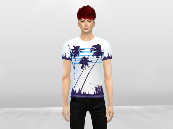 Sims 4 In Blue Mens Graphic Tees by McLayneSims at TSR