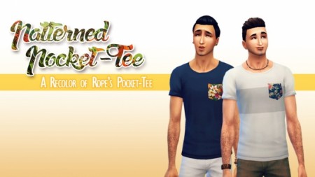 Patterned Pocket-Tee at Down in Simsland