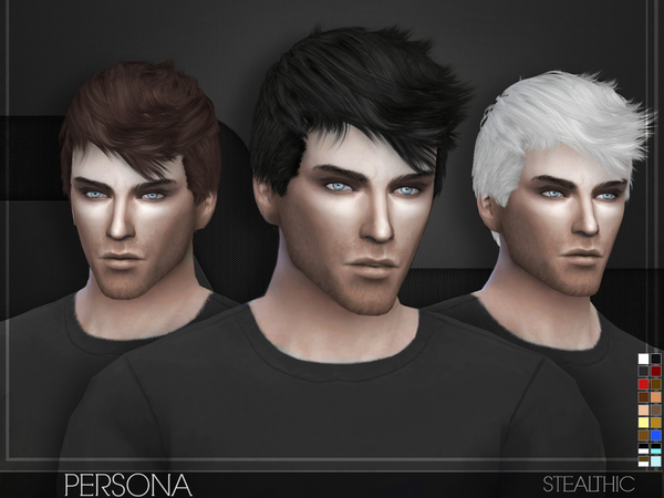 Sims 4 Persona Male Hair by Stealthic at TSR