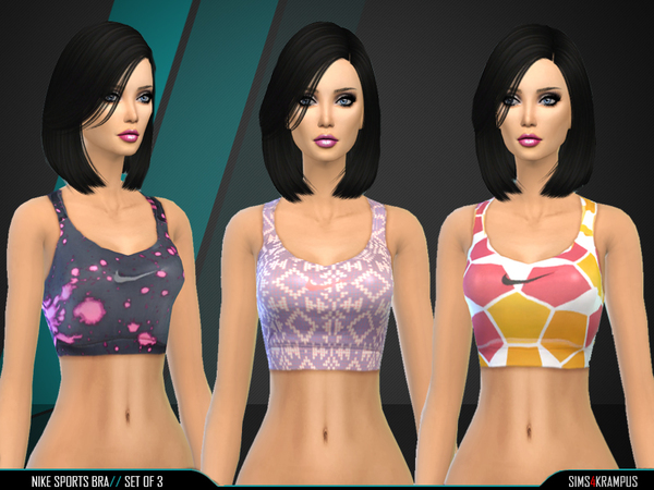 Sims 4 Sports Bra Set of 3 by SIms4Krampus at TSR