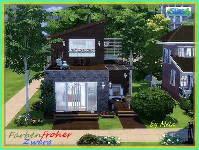 Sims 4 Farbenfroher Zwerg house by Mela at All 4 Sims