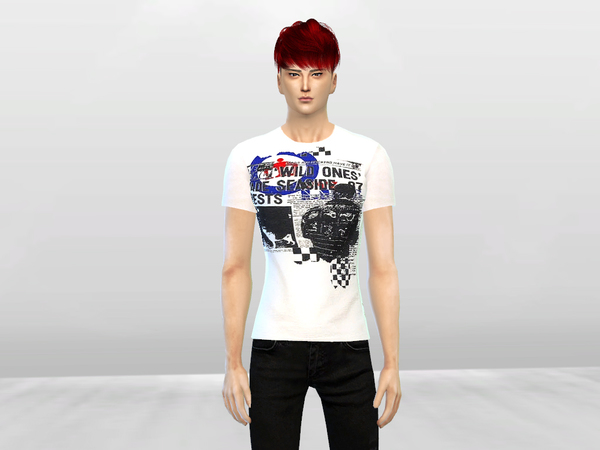 Sims 4 In Blue Mens Graphic Tees by McLayneSims at TSR