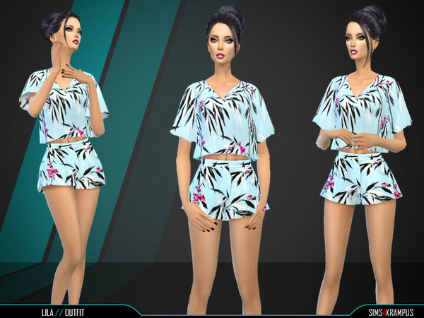 Sims 4 Lila Outfit by SIms4Krampus at TSR