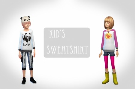 Kids’s swearshirt at ChiisSims – Chocolatte Sims