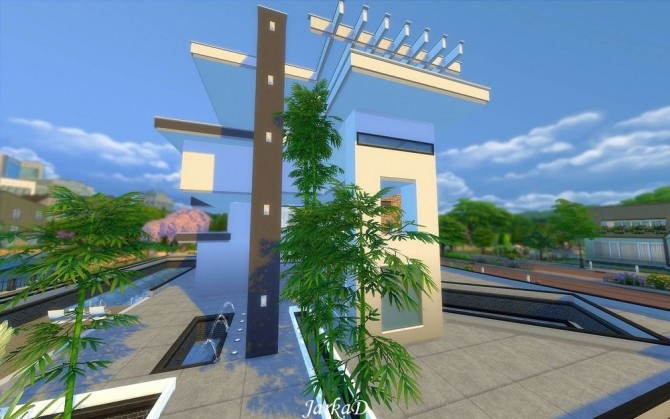Sims 4 LUREN modern villa at JarkaD Sims 4 Blog