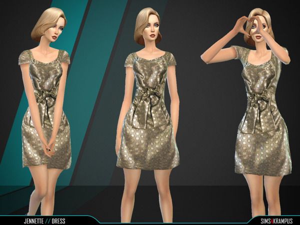Sims 4 Jennette Dress by SIms4Krampus at TSR