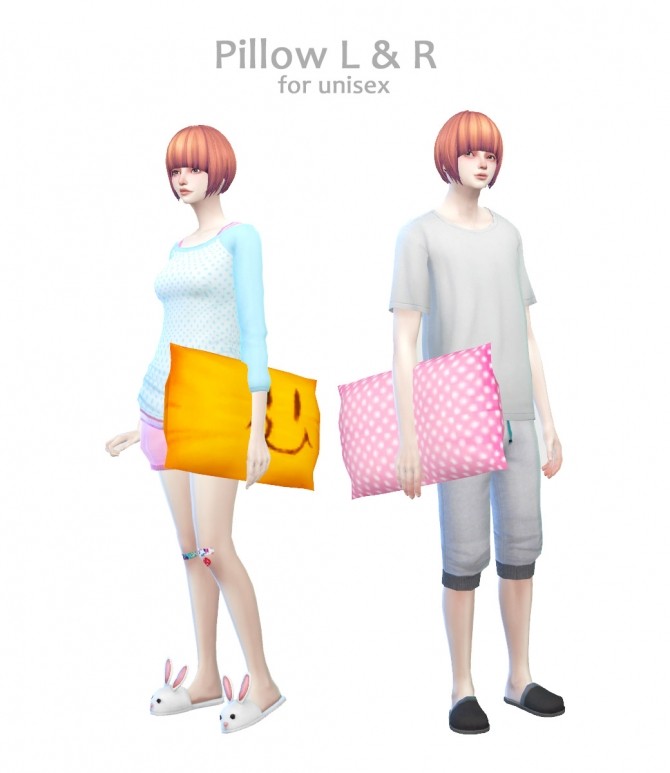 Sims 4 PILLOW L&R + POSE set at Imadako