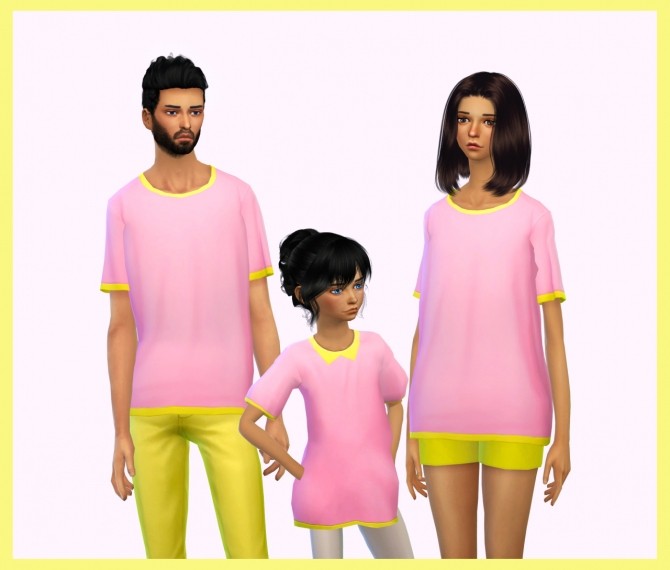 Sims 4 Oversized t shirts all ages at Dani Paradise