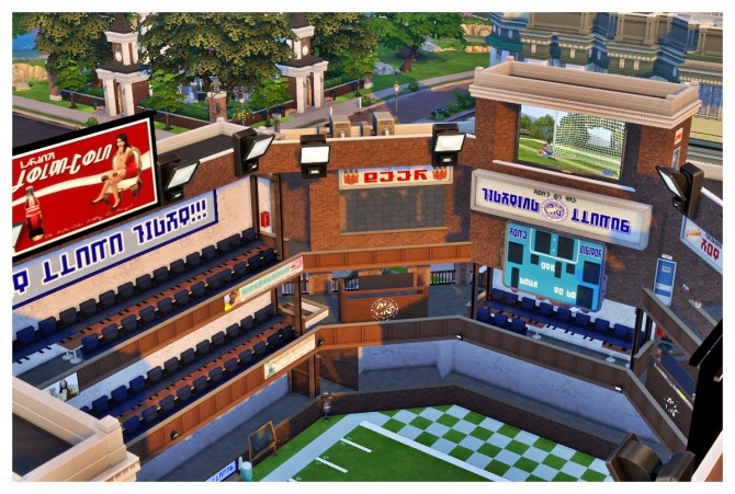 Sims 4 Newcrest University Stadium Part One: The Stadium at SimDoughnut