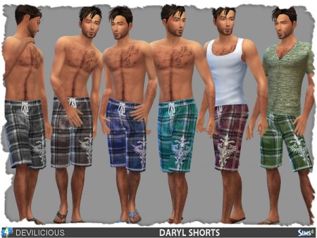 Shorts/Bermuda DARYL by Devilicious at TSR » Sims 4 Updates