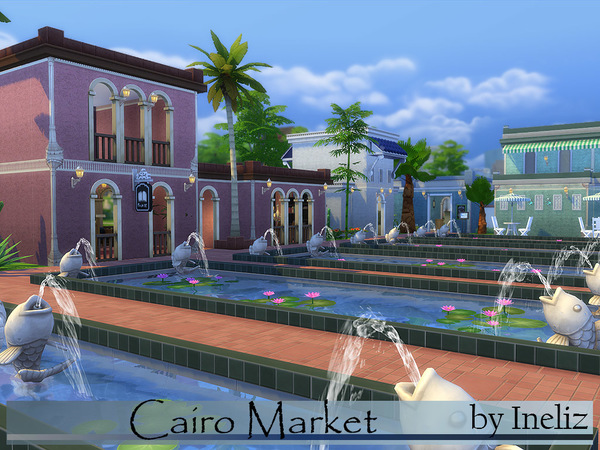 Sims 4 Cairo Market by Ineliz at TSR