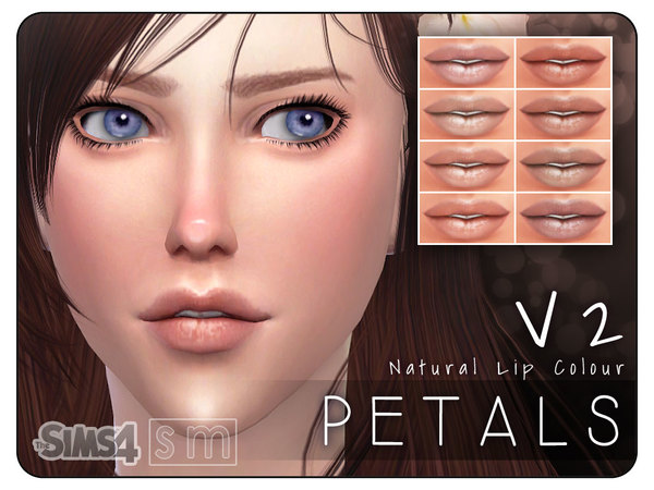 Sims 4 Petals V2 Natural Lip Colour by Screaming Mustard at TSR