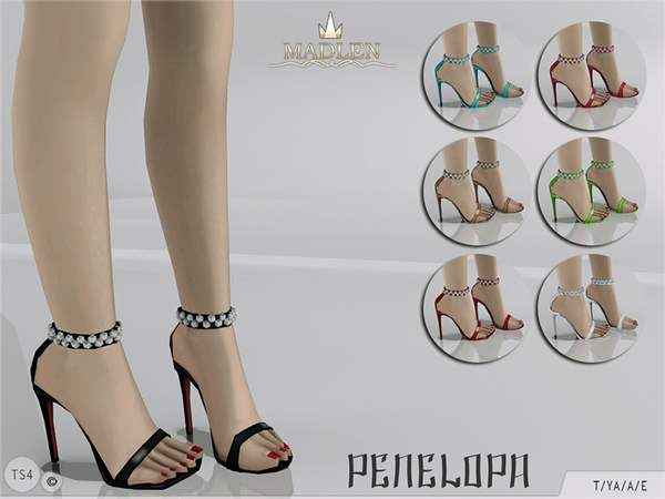 Sims 4 Madlen Penelopa Sandals by MJ95 at TSR