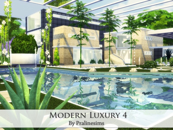Sims 4 Modern Luxury 4 house by Pralinesims at TSR