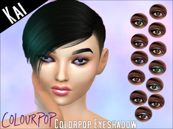 Sims 4 ColorPop Eyeshadow Set by KaiSims at TSR