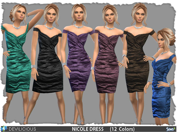 Sims 4 Dress Nicole by Devilicious at TSR