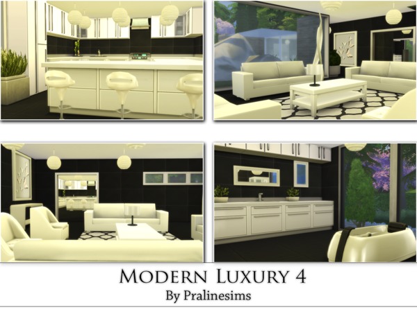Sims 4 Modern Luxury 4 house by Pralinesims at TSR