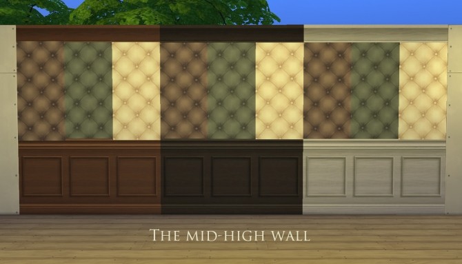 Sims 4 Upholstered Panels Set by HistoricalSimsLife at Mod The Sims