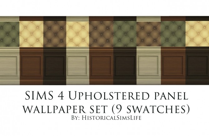 Sims 4 Upholstered Panels Set by HistoricalSimsLife at Mod The Sims