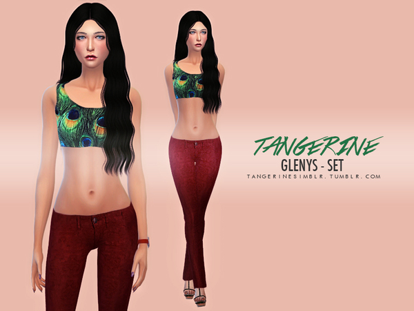 Sims 4 Glenys Set by tangerinesimblr at TSR