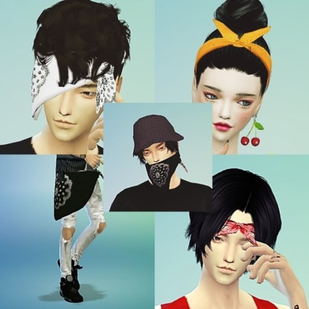 Fix!!!! bandana (scarf) set at Marigold » Sims 4 Updates