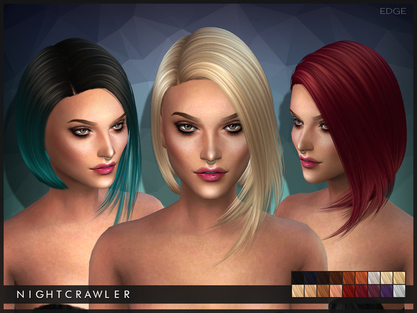 Edge hair by Nightcrawler at TSR » Sims 4 Updates
