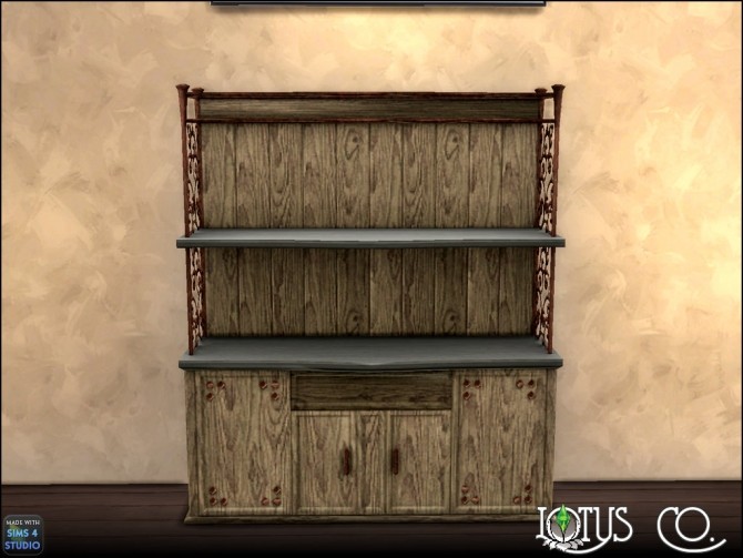 Sims 4 Antique Cabinet by Countrykris at Mod The Sims