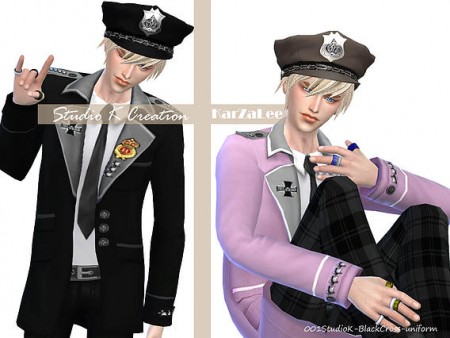 Black Cross Uniform at Studio K-Creation » Sims 4 Updates