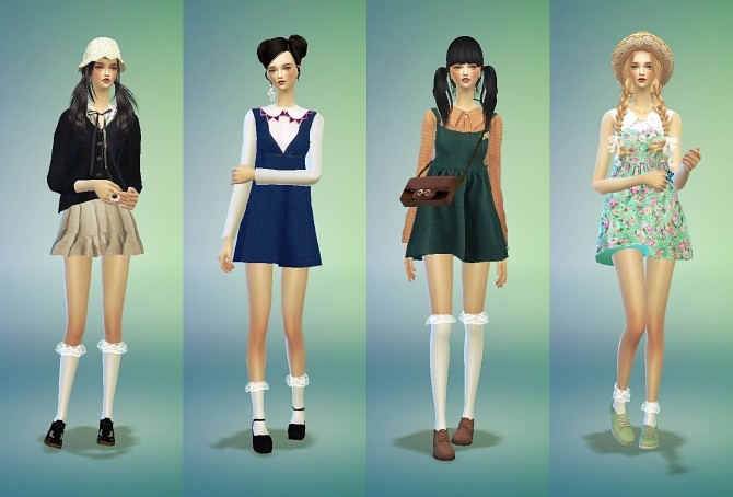 Sims 4 Fix!!!! female lace socks set at Marigold