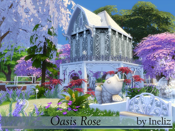 Sims 4 Oasis Rose park by Ineliz at TSR